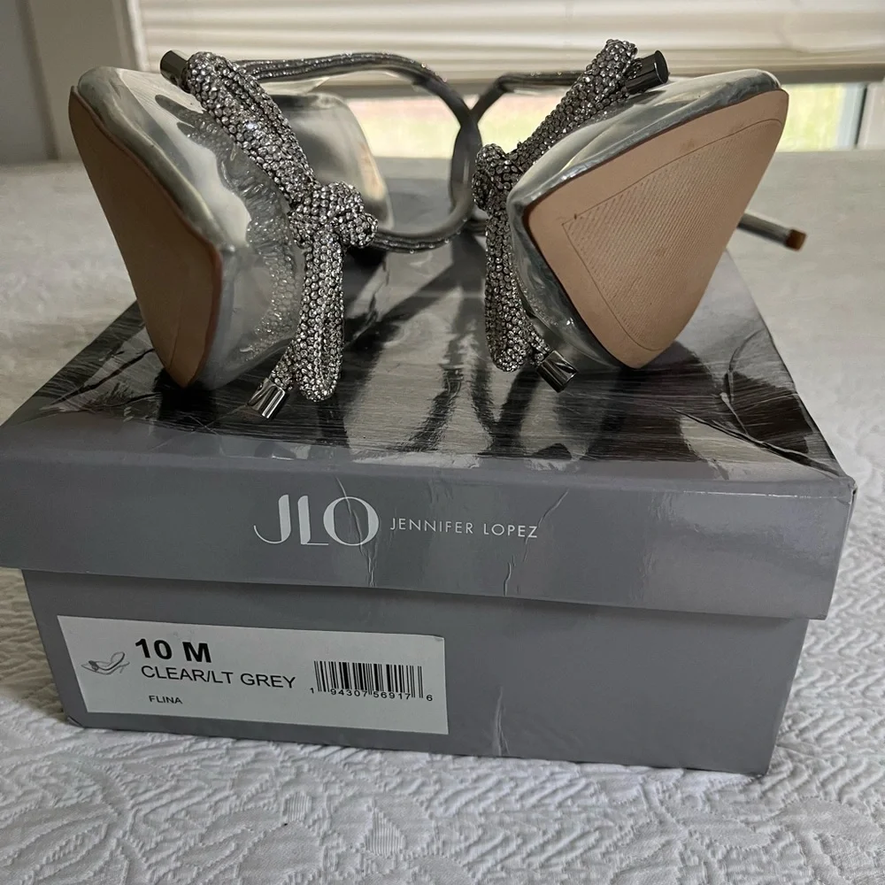 Jennifer Lopez Felina Lucite sling back heels